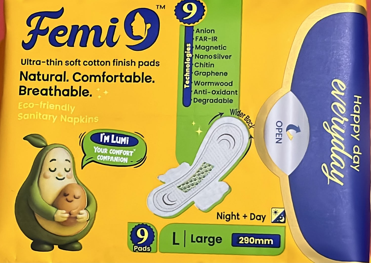 FEMI NATURAL NAPKIN LARGE